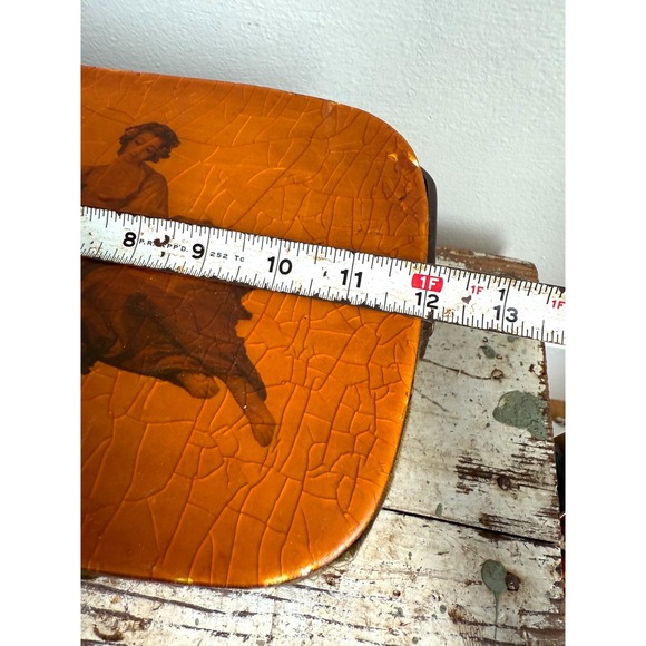 Vintage Romano Wicker Basket with‎ Lid & Printed Scene – Decorative Storage - Picture 8 of 10